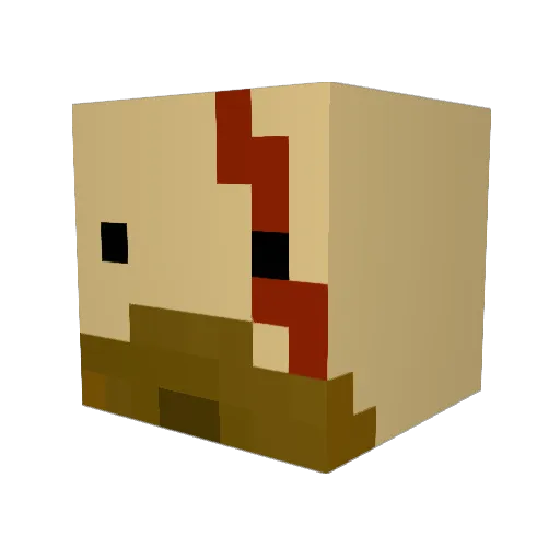 PangiTheCake Minecraft avatar head, 3D render