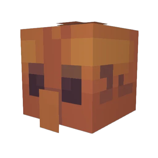 Pangolinium Minecraft avatar head, 3D render