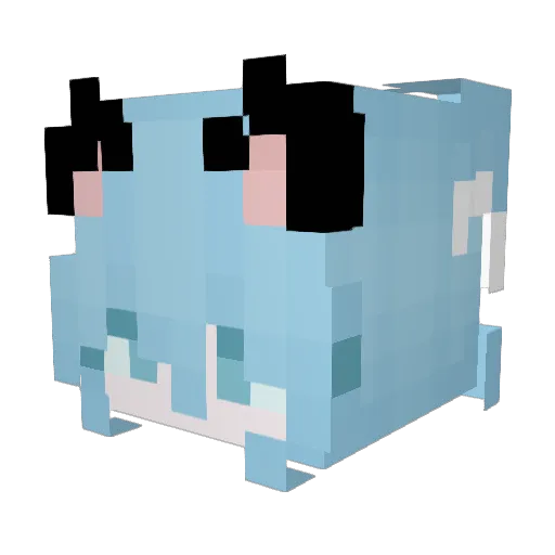 Pangzi1208 Minecraft avatar head, 3D render