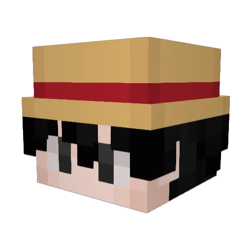 Panhi25 Minecraft avatar head, 3D render