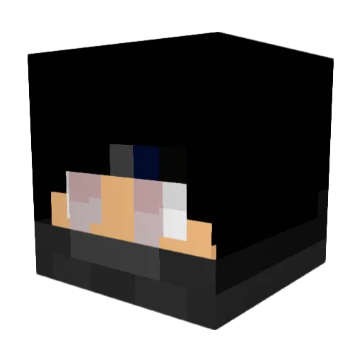 Pania_ Minecraft avatar head, 3D render