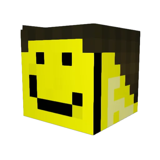 Paniac Minecraft avatar head, 3D render