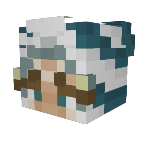 PanicLisl Minecraft avatar head, 3D render