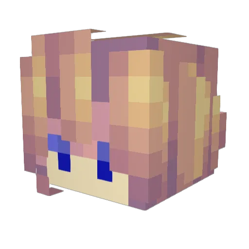 PanicSunflower Minecraft avatar head, 3D render