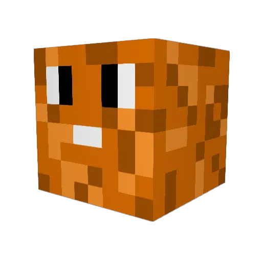 PanickedPixelMan Minecraft avatar head, 3D render
