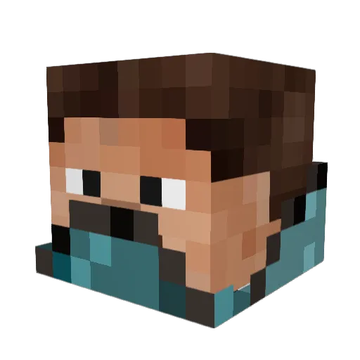 Panicretro Minecraft avatar head, 3D render