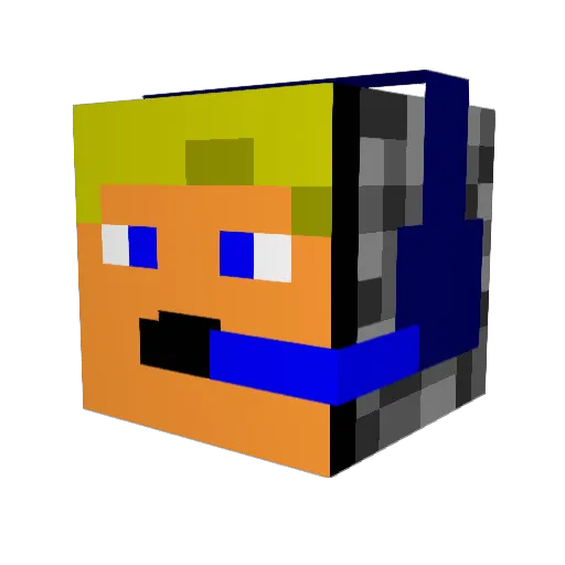 PanikGizzmoo Minecraft avatar head, 3D render