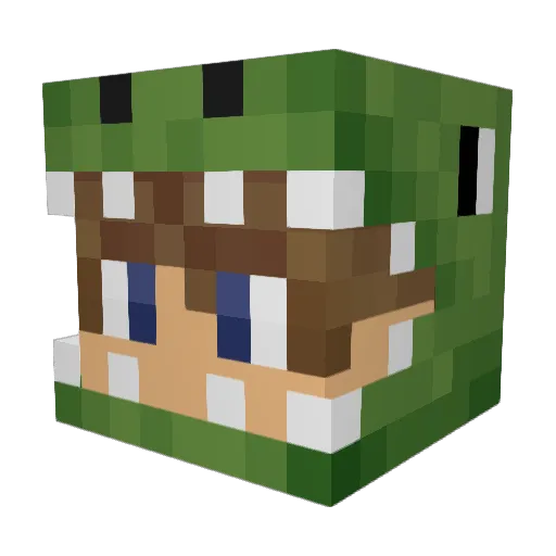 PanikZone Minecraft avatar head, 3D render