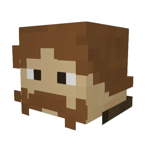 Panini277 Minecraft avatar head, 3D render
