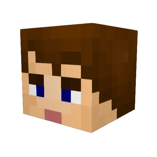 Panisette Minecraft avatar head, 3D render