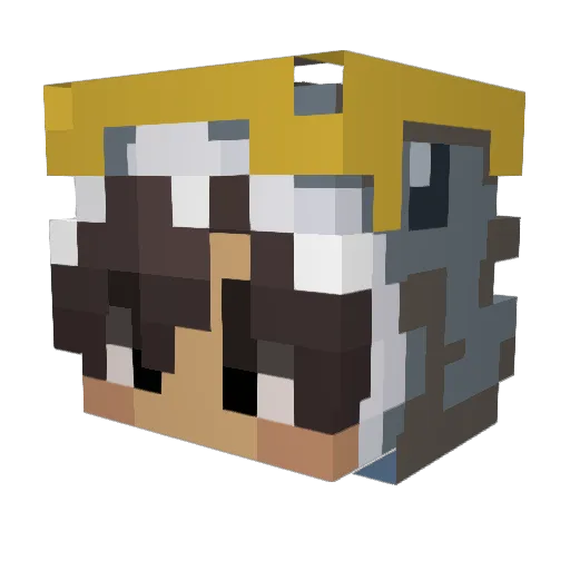 Panito_ Minecraft avatar head, 3D render