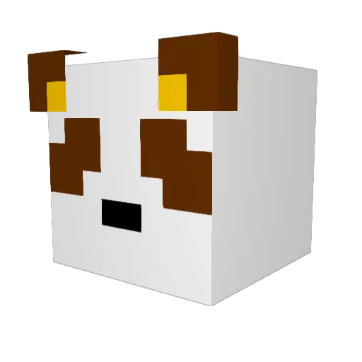 Panji_ Minecraft avatar head, 3D render