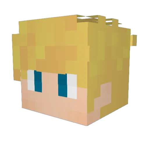 Pankec Minecraft avatar head, 3D render