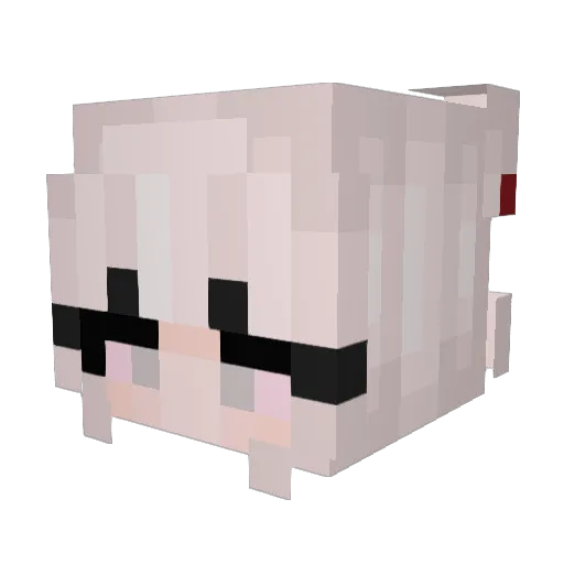 PankoLover Minecraft avatar head, 3D render