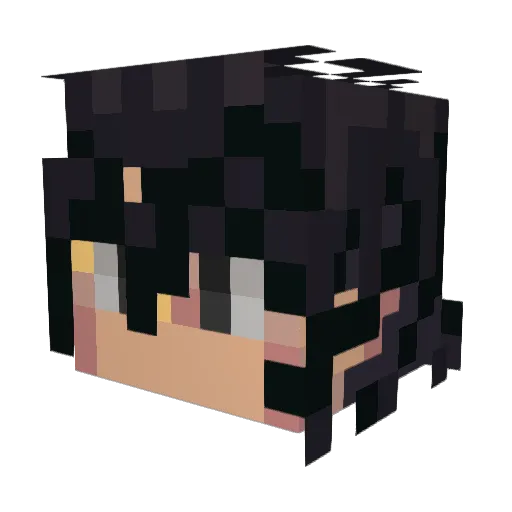 Pankoro Minecraft avatar head, 3D render