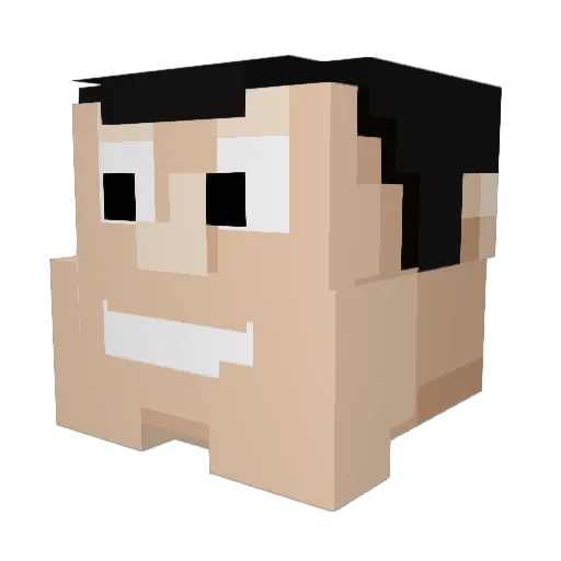 Pankyy_ Minecraft avatar head, 3D render