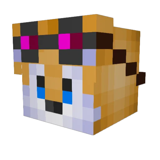 Panmura Minecraft avatar head, 3D render