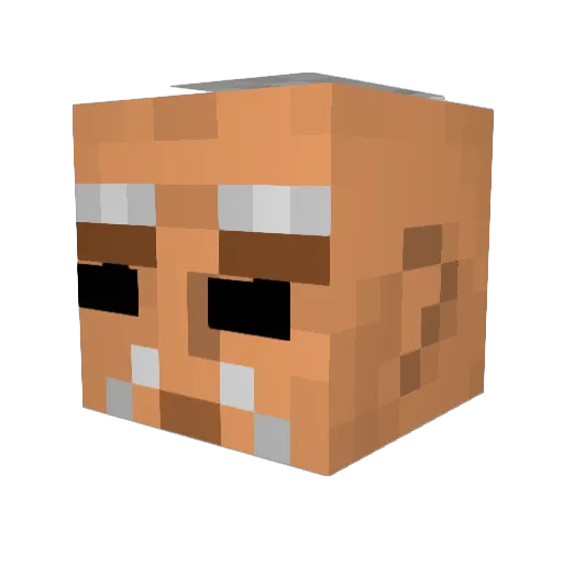 Pannaaaaaa Minecraft avatar head, 3D render