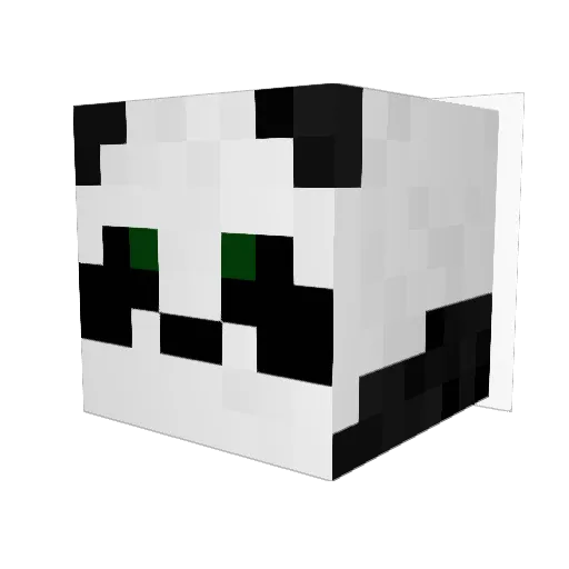 Pannaking Minecraft avatar head, 3D render