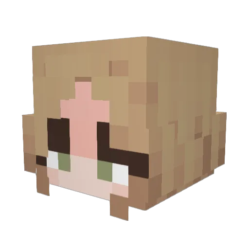 PannieXD Minecraft avatar head, 3D render