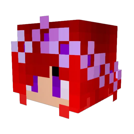 PannikGirl Minecraft avatar head, 3D render