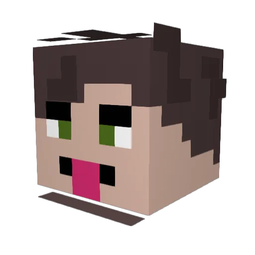 Pannoccia Minecraft avatar head, 3D render