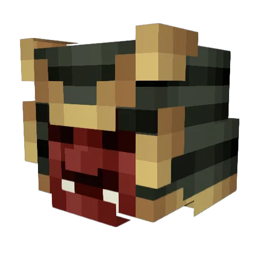Panoelfe Minecraft avatar head, 3D render