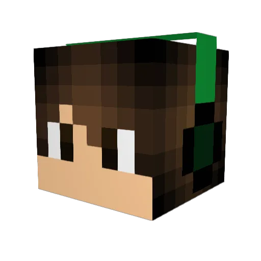 Panoramix09 Minecraft avatar head, 3D render