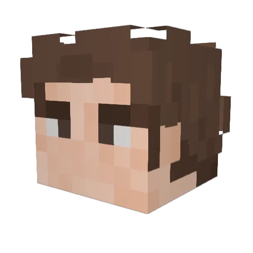 PanosEnderGames Minecraft avatar head, 3D render