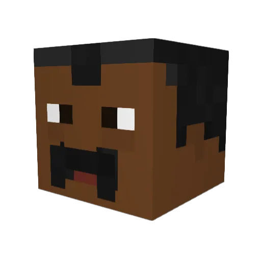 PanosMC Minecraft avatar head, 3D render