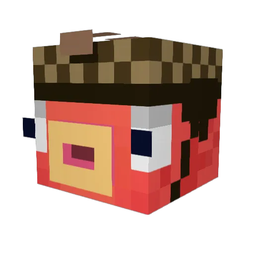 PanosYOLO007 Minecraft avatar head, 3D render