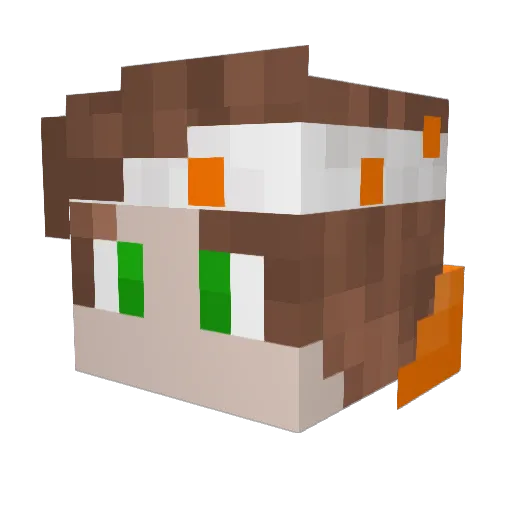 Panosch Minecraft avatar head, 3D render
