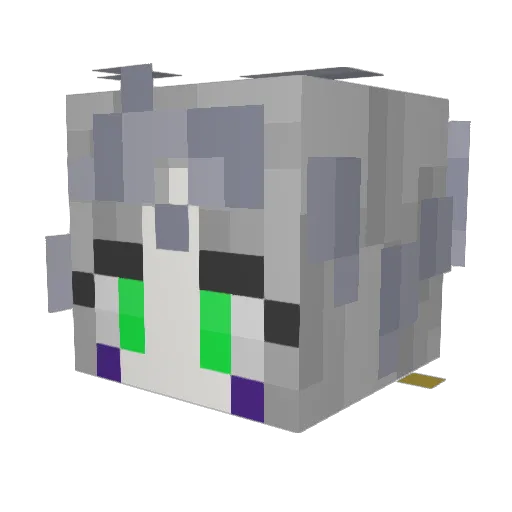 Panpan4lyfee Minecraft avatar head, 3D render