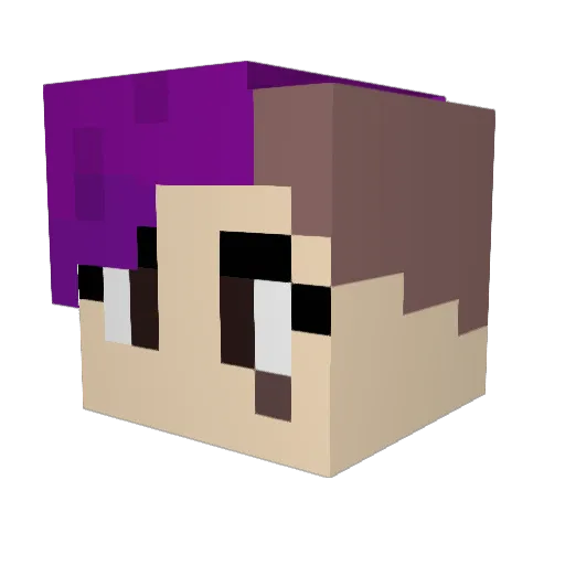 Panpolar Minecraft avatar head, 3D render