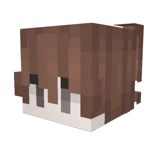 Panque Minecraft avatar head, 3D render
