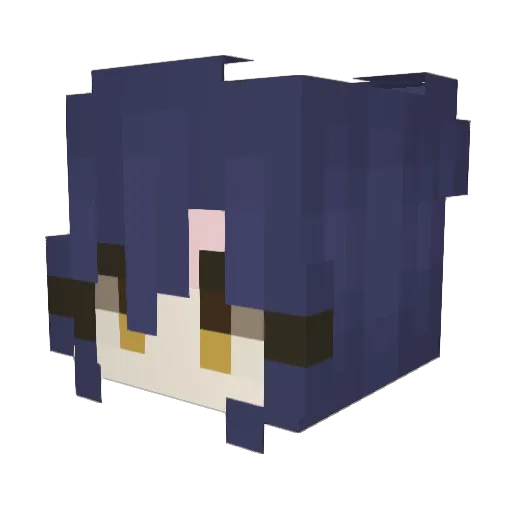 Panquecitowo Minecraft avatar head, 3D render