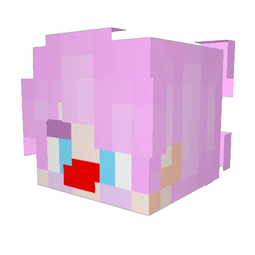 Panquequess Minecraft avatar head, 3D render