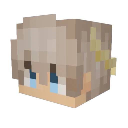 PansAndPots Minecraft avatar head, 3D render