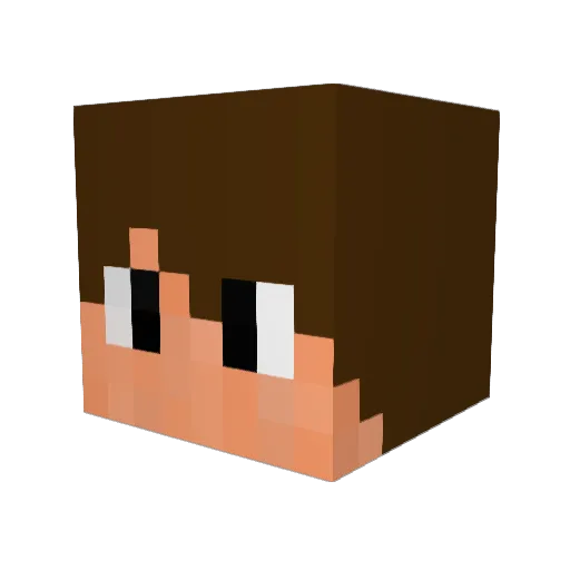 PansPans Minecraft avatar head, 3D render