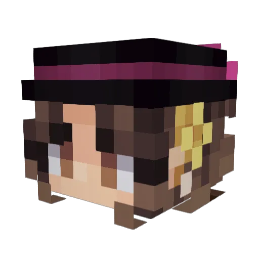Pansetta Minecraft avatar head, 3D render