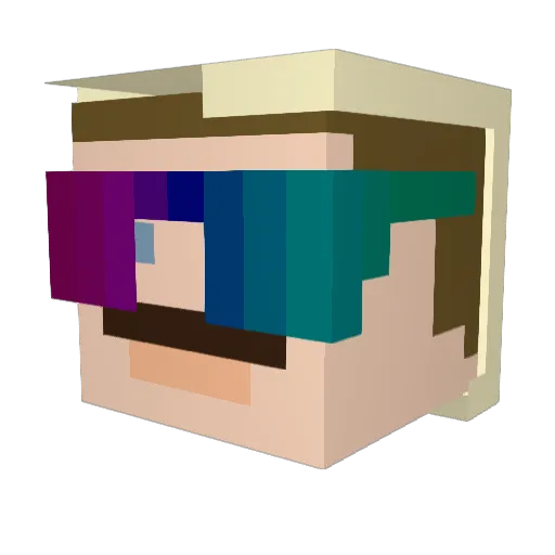 Pansrbjorn Minecraft avatar head, 3D render