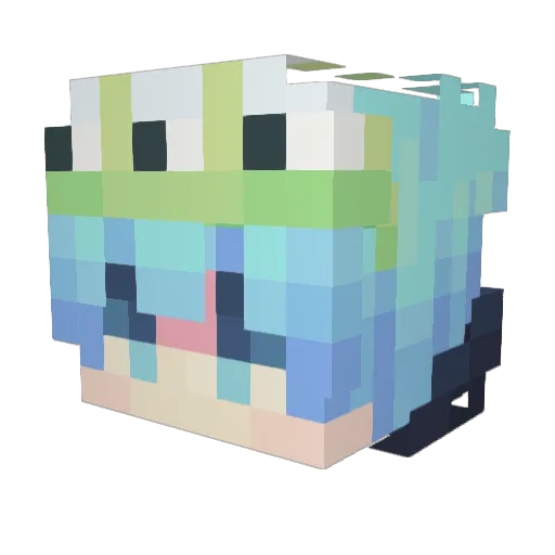 Pantegion_ Minecraft avatar head, 3D render