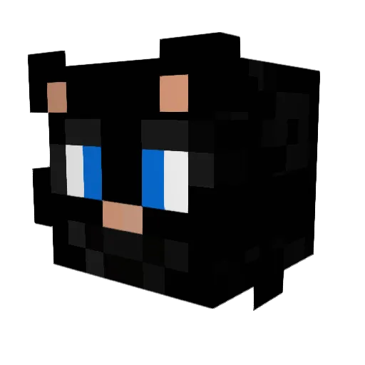 Pantfur Minecraft avatar head, 3D render