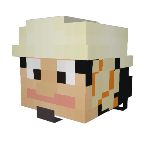 Panthe46 Minecraft avatar head, 3D render