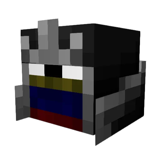 Panthed Minecraft avatar head, 3D render