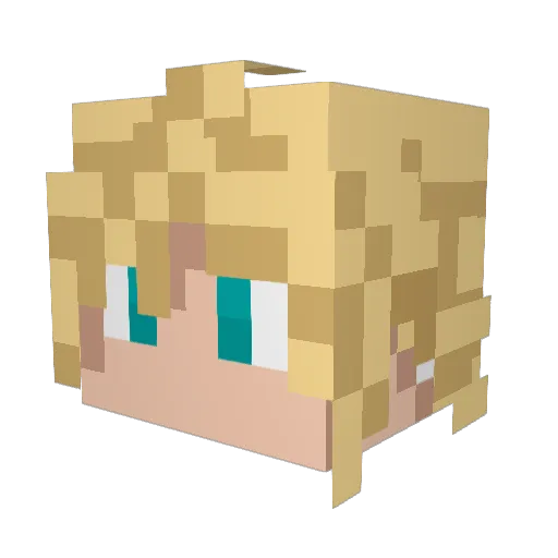 Pantheonhunter Minecraft avatar head, 3D render