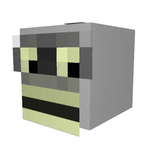 Pantherophis Minecraft avatar head, 3D render