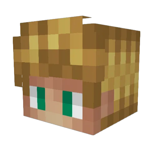 Pantomeme Minecraft avatar head, 3D render
