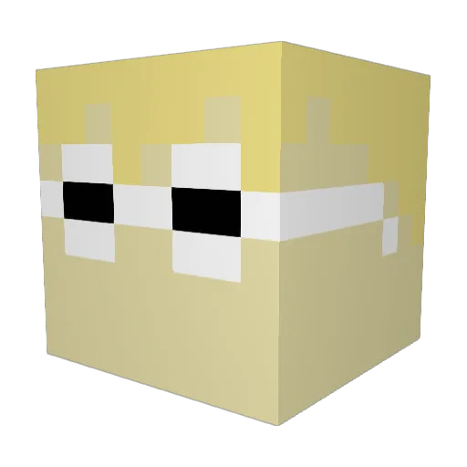 Pantorama Minecraft avatar head, 3D render