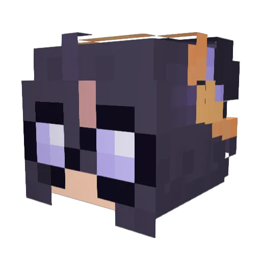 Pantou Minecraft avatar head, 3D render